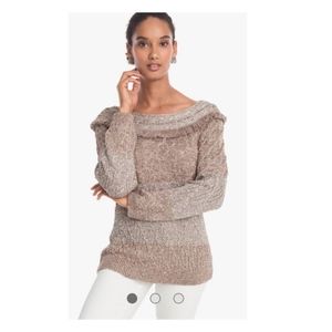 White House Black Market Fringe Sequin Sweater